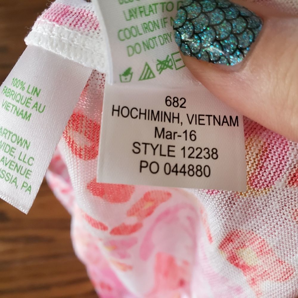 Lilly Pulitzer duval notch neckline linen top XS - Picture 5 of 6